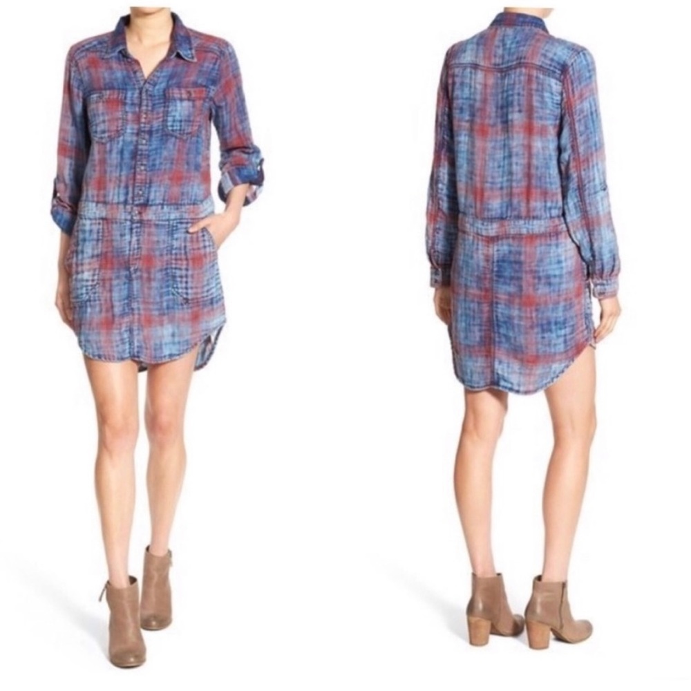 Blank NYC Plaid Shirtdress Womens Size XS in Jitney